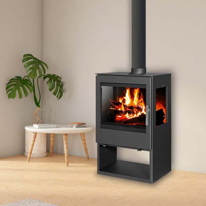 Estufa de leña – BELLEZA MODENA VISION Triple vidrio – 10 kW
